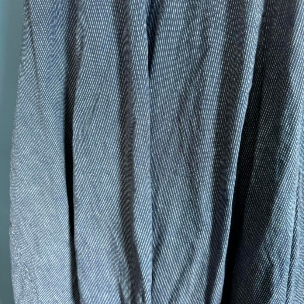 Caron Callahan Dress‎ Women's Size Small Striped Blue White Button Cutout Twee - Picture 8 of 8